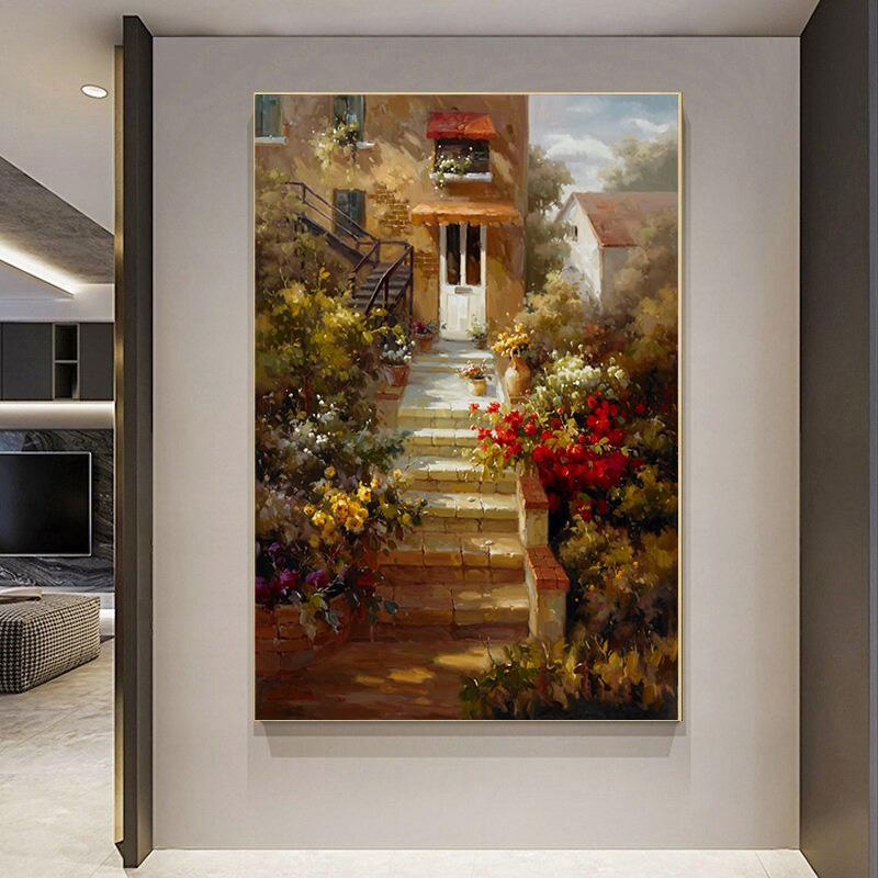 Canvas Painting Classic Europe Natural Idyllic Forest Landscape Picture Vintage Home Wall Art Poster and Prints Wall Art Picture Home Decor