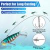 5Pcs/10Pcs Pre-Rigged Soft Fishing Lures Kit Jig Head Fork Tail Swimbaits for Bass Trout Crappie Saltwater Freshwater Fishing