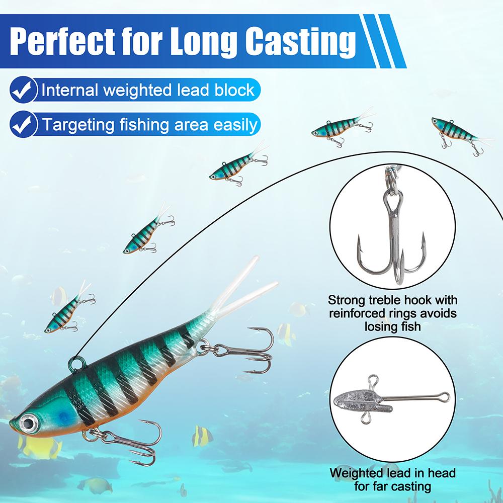 5Pcs/10Pcs Pre-Rigged Soft Fishing Lures Kit Jig Head Fork Tail Swimbaits for Bass Trout Crappie Saltwater Freshwater Fishing