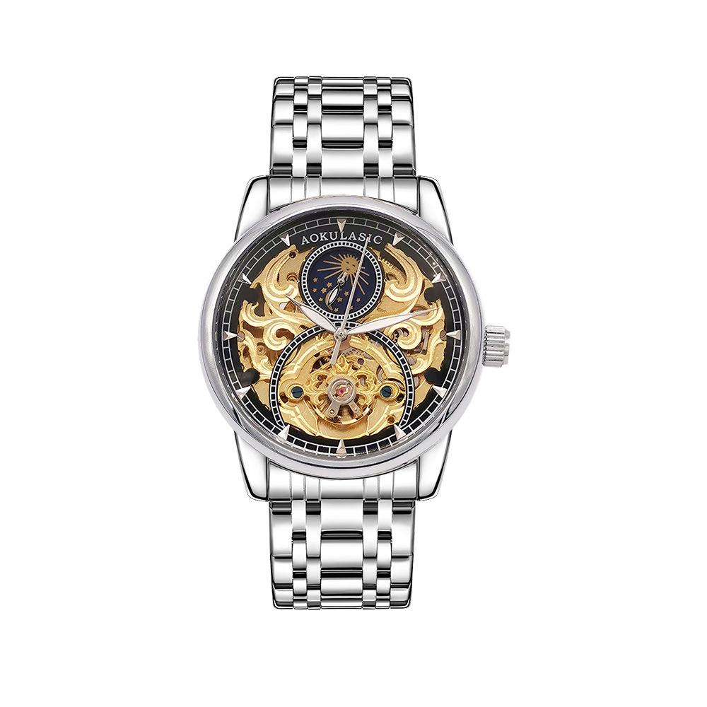 Vollautomatische mechanische Uhr, wasserdicht, leuchtend, multifunktional, für Herren