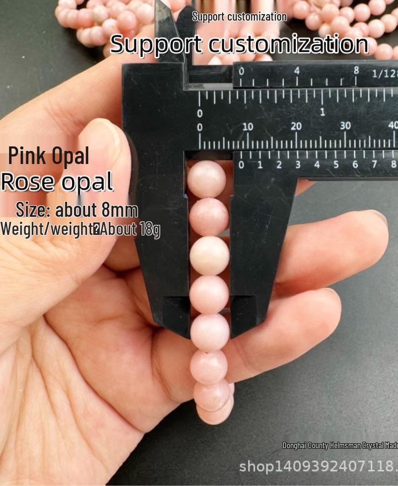 8mm Round Bead Crystal Raw Stone Bracelet - Polished Jewelry, Personalized Gift, Natural Gemstone Decoration