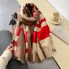 Luxusný zimný kašmírový šál pre ženy Dizajn Teplá pashmínová deka Pončo Šály Dámska šatka Zábaly Hrubý foulard Bufanda
