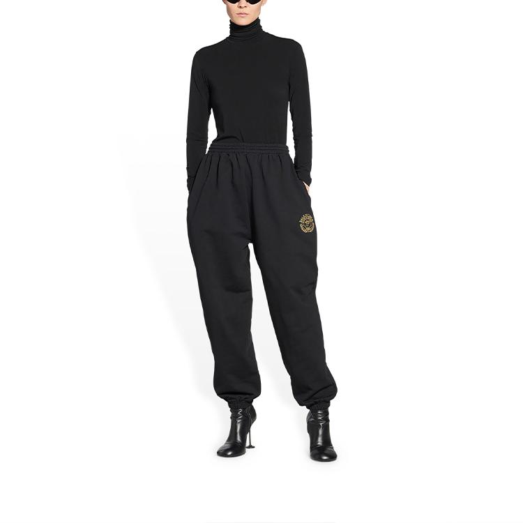 Balenciaga Qixi FW22 Sweatpants Regular Fit Unisex Black 675247TMVL31075