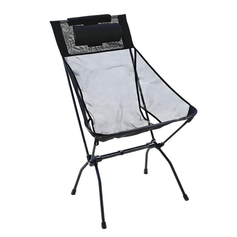 

Cross-Border High Back Folding Outdoor Chair - Breathable, Portable, Reclining Beach & Camping Chair. чёрный
