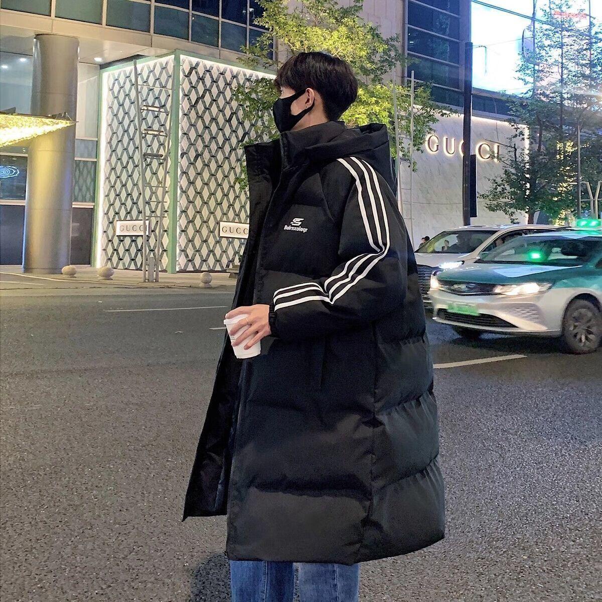 

Winter New Medium and Long Thickened Korean Version Loose Cotton-padded Jacket XL