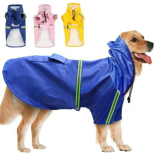 Dog Raincoat Spring and Summer Clothes Cape-style Reflective Strip Pet Raincoat Rainproof Dog Hooded Raincoat