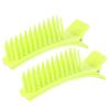 2Pcs Hair Styling Clip Barber Sectioning Hairpin Partition Clip Hairgrip Fluorescent Green
