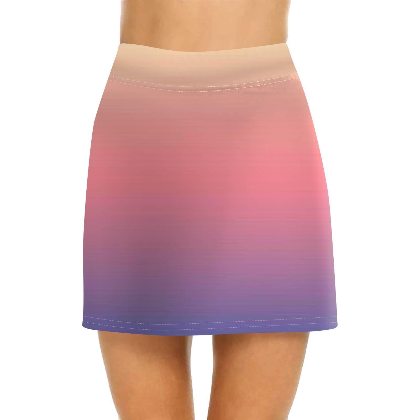 

Женская повседневная юбка с высокой талией и принтом, короткая юбка-полусолнце, спортивная юбка, плиссированная юбка S розовый