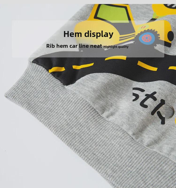 2025 New Autumn Kids' Cartoon Sweatshirt: Boys' Round Neck Casual Sweater