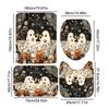 Cute Cartoon Ghost Shower Curtain Set Halloween Shower Curtain Washable Halloween Bathroom Curtain Polyester Fabric with Hooks
