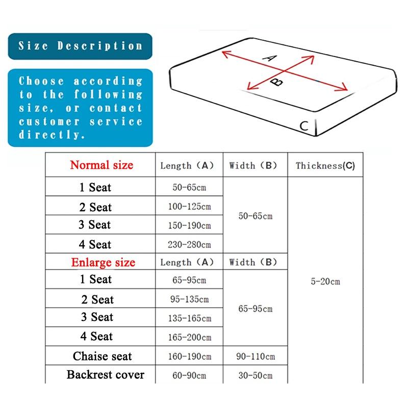 Elastic Sofa Cushion Cover Solid Color Universal Sofa Cover Full Coverage Sofa Slipcover Seasonal Use