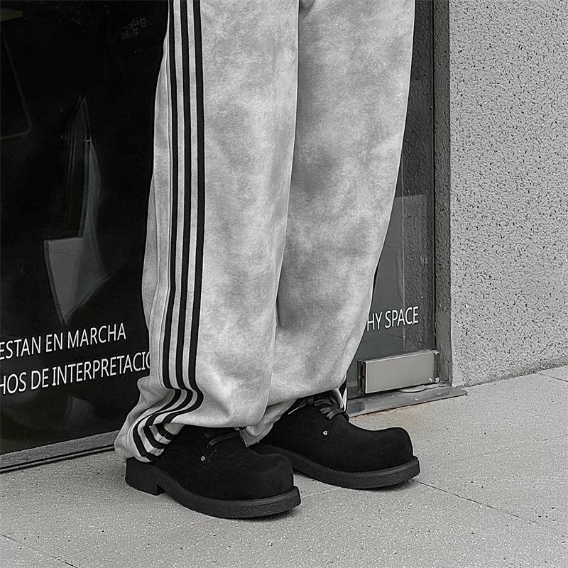 Retro Distressed Men's & Women's Round Toe Platform Derby Shoes - Autumn Collection 14411-J