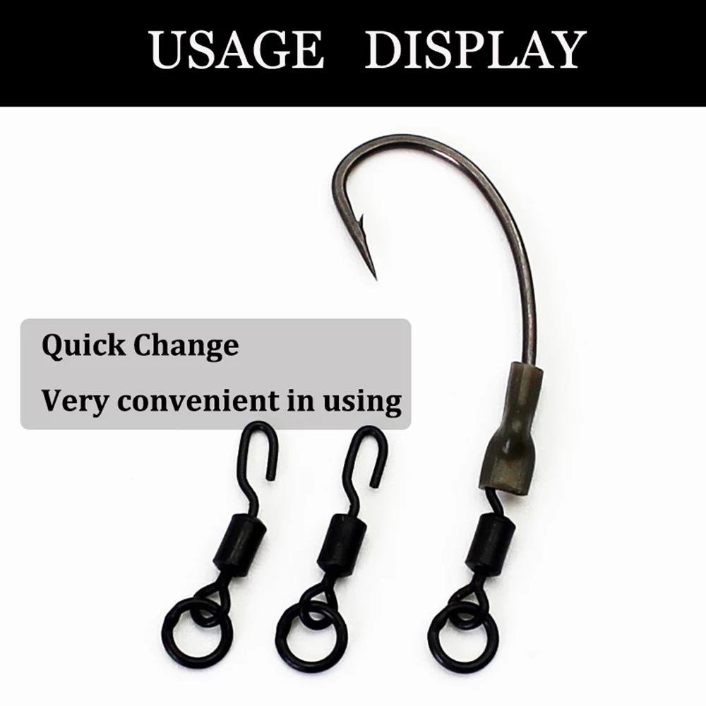 Chod for Carp Rig Rig Tackle Quick Change for Ronnie Rig Swivel Tackle Spinner Rigs Spinner Swivels