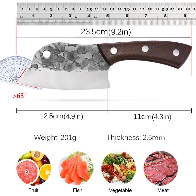 Stainless Steel Kitchen Knife Boning Knife Fish Cutter Knife Wooden Handle Meat Cleaver Cooking Knife Bone Kitchen Accessories