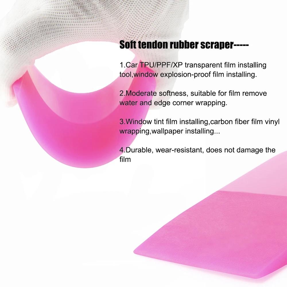 Car Anti-Scratch PVC PPF Squeegee Soft Paint Protection Water Wiper Blade with Color-Changing FeatureScraper