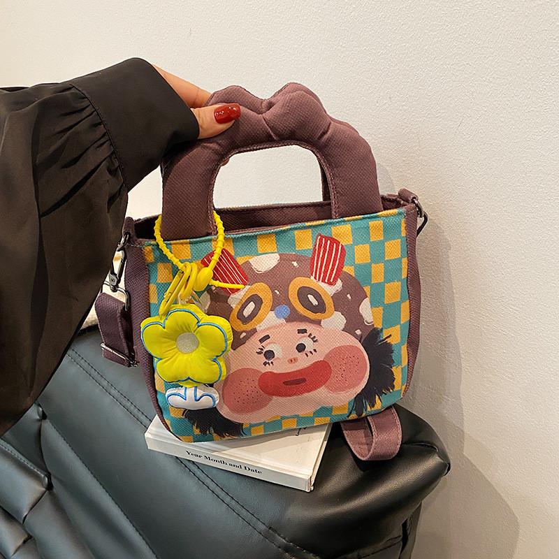 Large Capacity Graffiti Illustration Bag Personalized Handbag Bag Crossbody