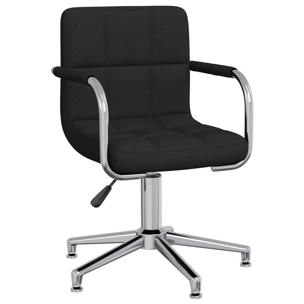 Dining Room Chair Swivel Black Fabric