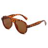 European and American large frame metal hinged toad glasses men's and women's new fashionable outdoor riding UV-proof sunglasses