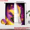 2D Flat Printing 2pcs Curtain Party Window Curtains Carnival Mask with Feathers(1) Digital Printed Polyester Drapes Birthday