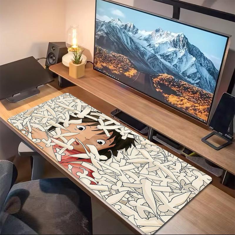 Spirited Away Print Cushion Non-slip Laptop Tablet Big Mousepad XXL Mat Mini PC Playmat With Lock edge