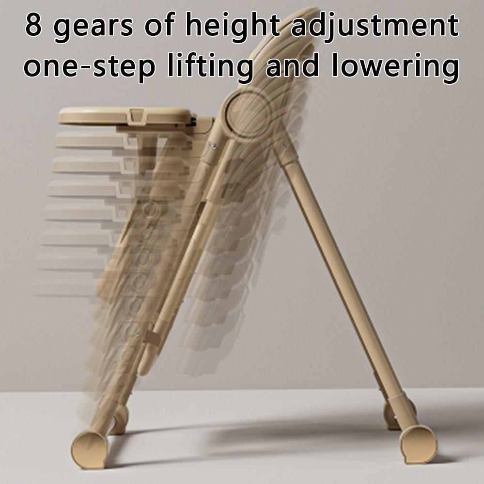 3 In 1 Multifunctional Baby Dining Chair Height Adjustable Kid Feed Chair Household Foldable Toddler Rocking Seat