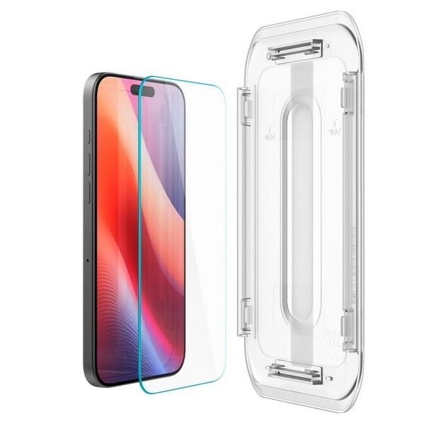 Szkło hartowane do iPhone 16 Pro Max Spigen 9H, oleofobowa, pełne pokrycie
