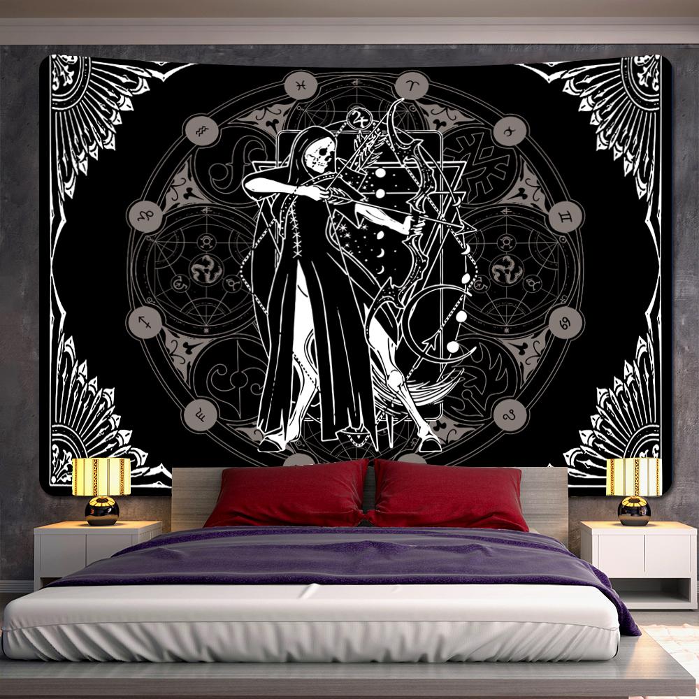 Freya Witchcraft Sun Moon Tapestry  Bohemian Polyester Wall Hanging