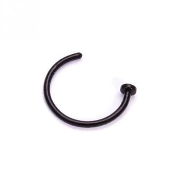 Curved Barbells Fake Nose Piercing D Shaped Tragus Helix Stud Earring Hoop Septum Stainless Steel Ring Nostril Body Jewelry New