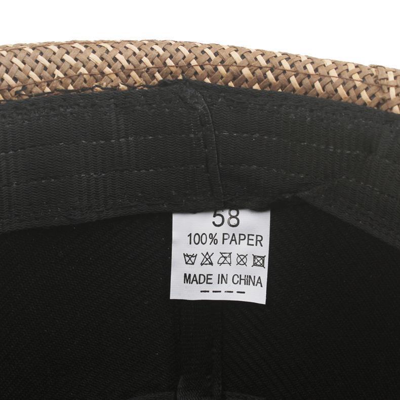 Jue Hat Sommer-Strohhut für Herren mittleren Alters und älterer Herren, britischer kleiner Zylinder, Outdoor-Sonnenschutz, Gentry-Hut