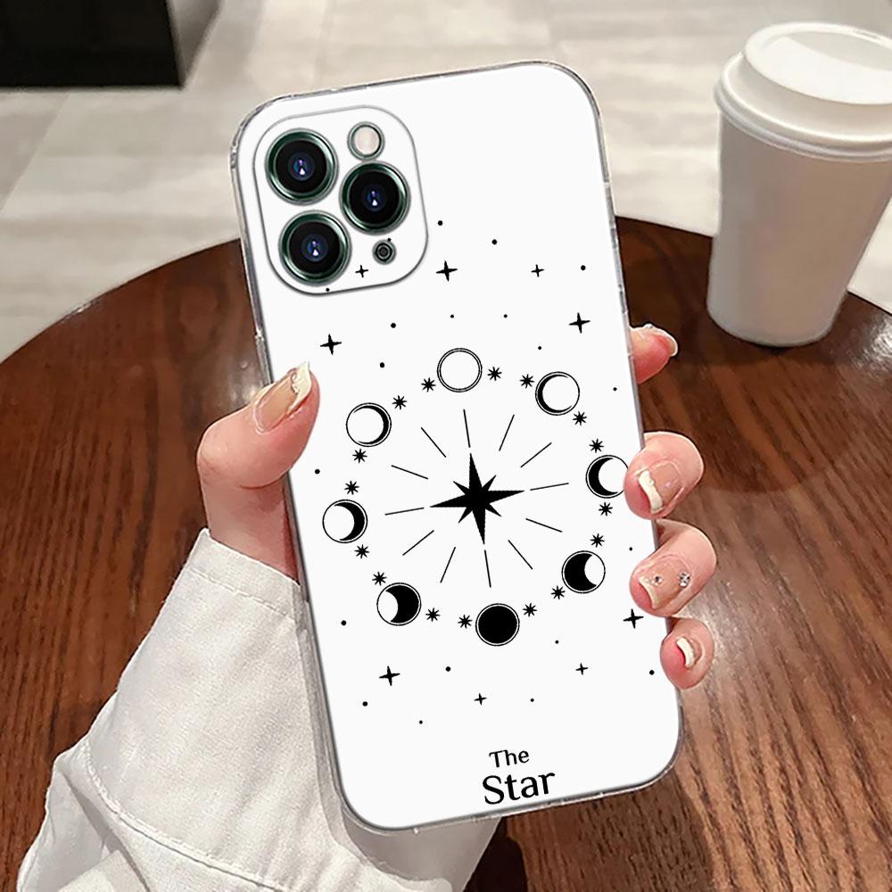 Sun Moon Tarot Card Astrology Magic Case For Apple iPhone 17 16 15 14 13 12 11 Pro Max 16 Plus 16E 17Air 17Pro Phone Cover Funda