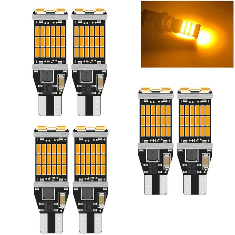 2/6pcs T15 Reverse Light W16W Led Super Bright 10W Canbus Backup Light Car Park Light White Red 12V