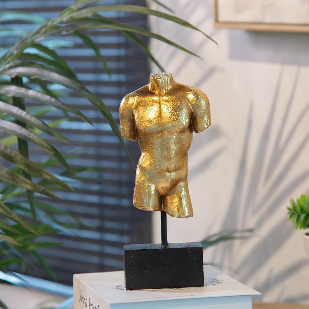 Guichifun Sculptures Home Decor Bust Male Statue - Figure Resin Decoration Modern Gold Decorative Figures Home Art Sculpture Christmas Birthday Gifts