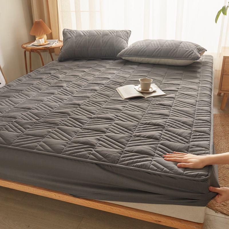 

3 шт. Мягкий стеганый дышащий латексный наматрасник с наволочками, Минималистичный скандинавский роскошный латексный протектор для матраса 150*200CM