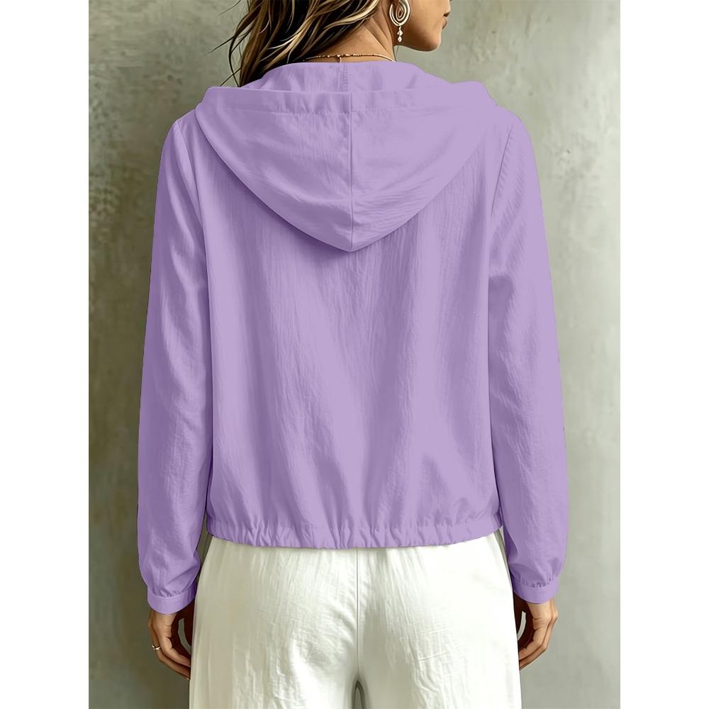 Herbst Winter Mode Lässig Einfarbig Knopf Kapuze Langarm Hemd Damen Oberteil Bluse