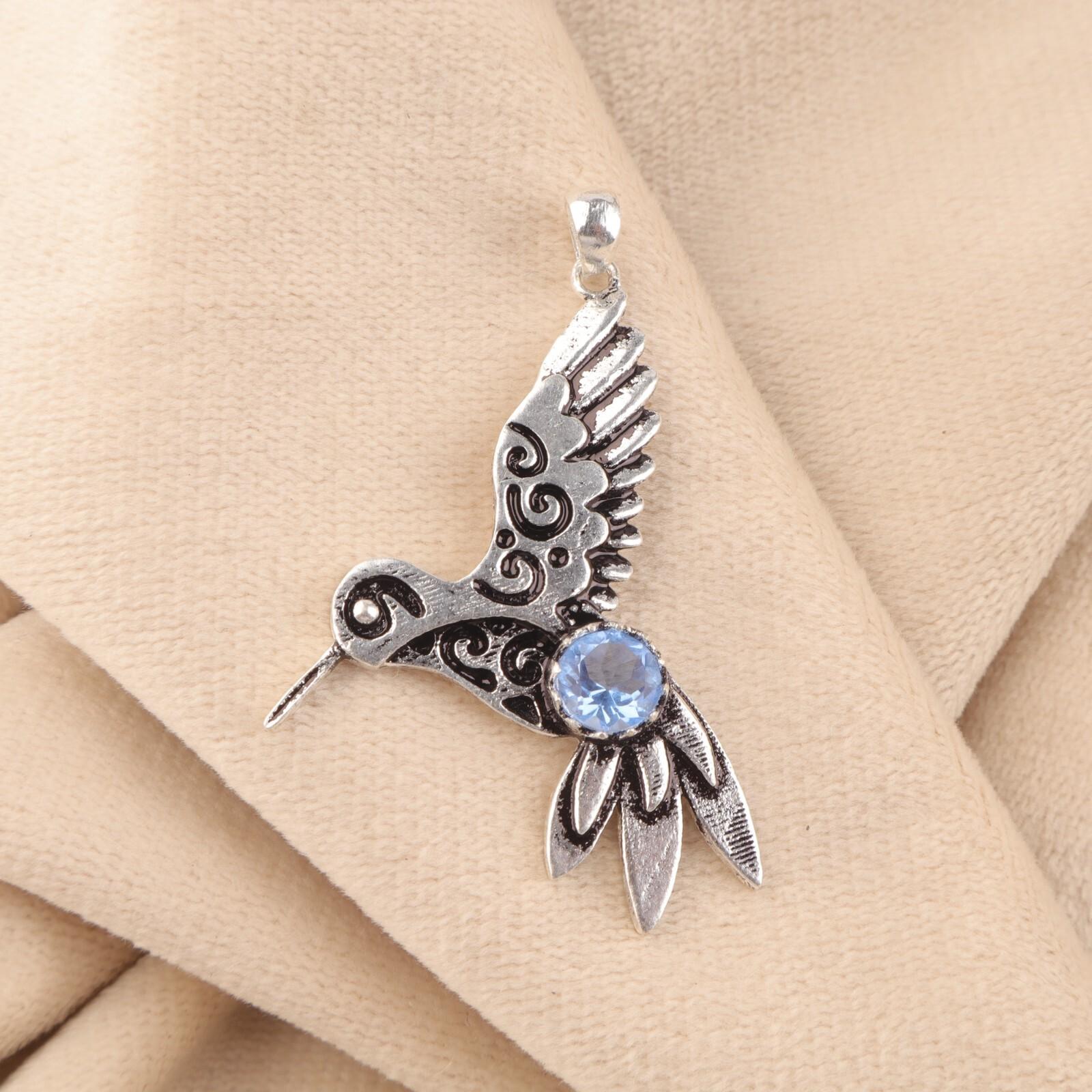 

Rare Tanzanite Gemstone 925 Sterling Silver Jewelry Pendant1.8 Anniversary Gift CP-20-14