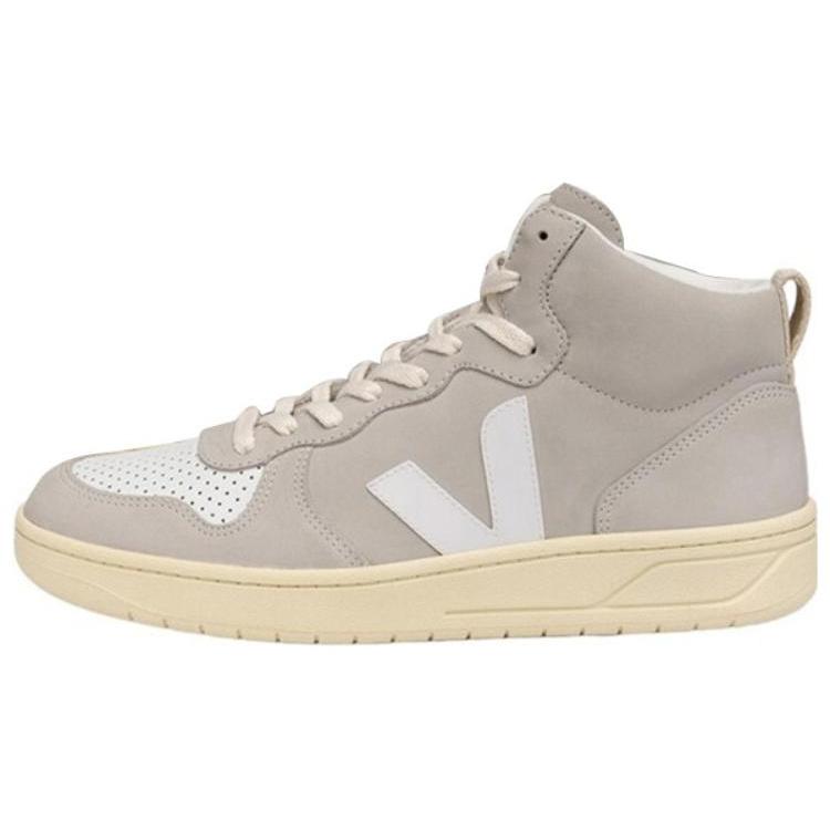 VEJA V 15 High Top Sneakers Beige Khaki White VQ1302815 37