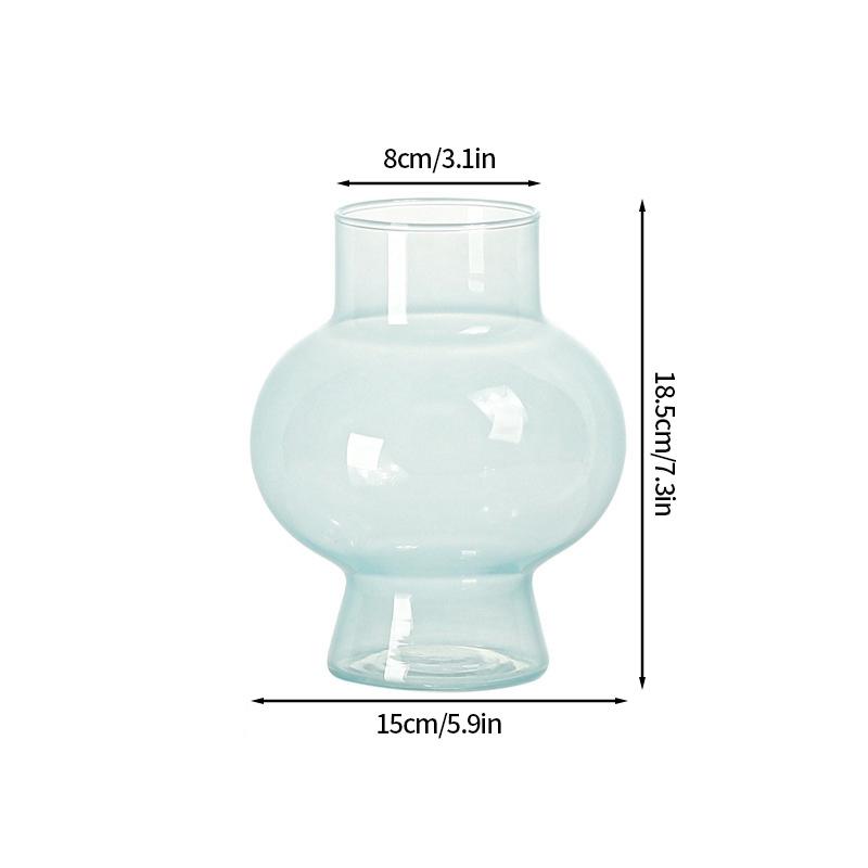 Glass Transparent Flower Vase Creative Designed Hydroponics Plants Pot Fresh Flowers Arrangement Bottle Table Desktop Ornaments