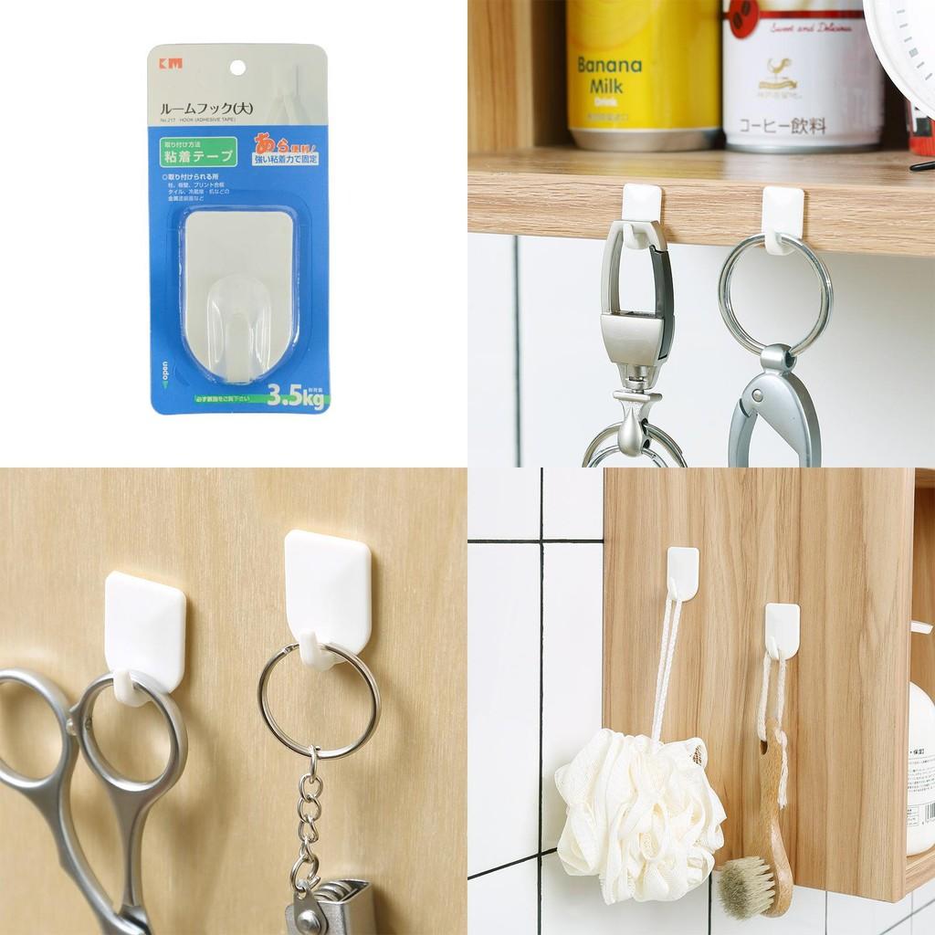 Shape Plastic U Adhesive Hooks Strong Hold Bathroom Kitchen Organization Storage