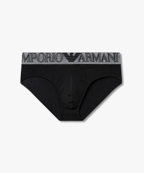 

[Emporio Armani Underwear] Мужские трусы-слипы с логотипом по контуру 0816111008 [Отправка из Кореи] 100% Оригинал Black - S