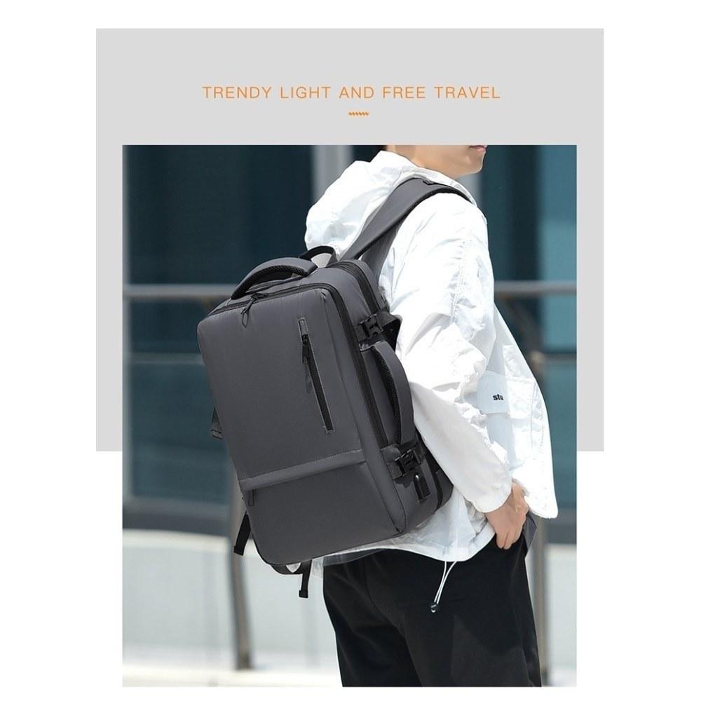 Unisex Large Capacity Oxford Backpack with Top Handle and Adjustable Straps for Commute and Travel