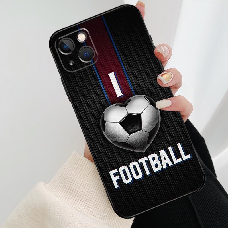 Football Soccer Ball Phone Case For iPhone 17 Pro Max 14 13 12 11 15 16 Pro Max mini 15 16 Plus 16e 17 Air Cover