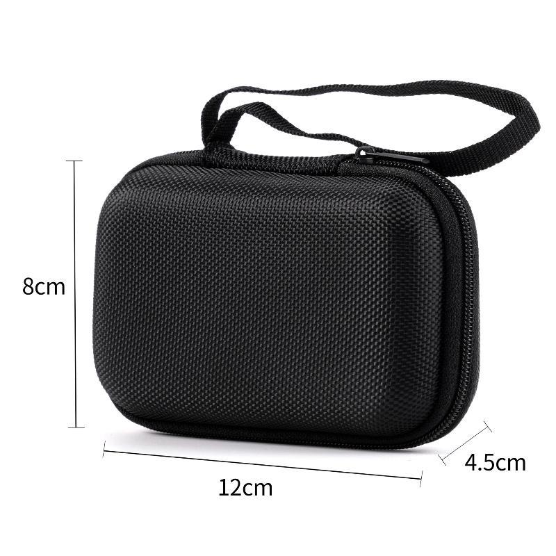 Anti-squeeze Hard EVA Earphone Carrying Case Durable Portable Zipper Storage Box for Travel Earbud Protection 1PC Black