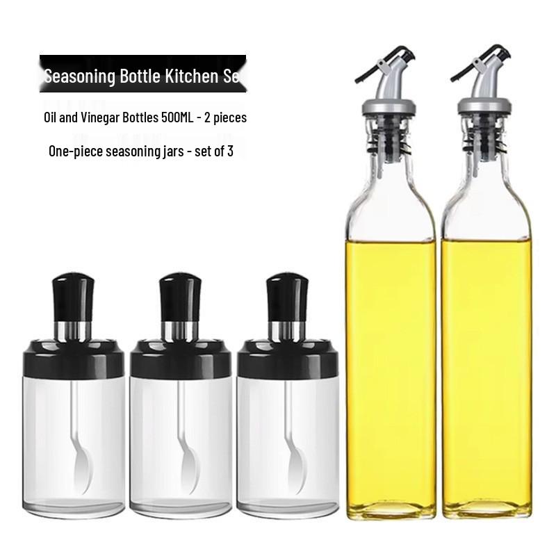 Sticlă de Sticlă Etanșă pentru Ulei și Oțet, Capacitate Mare, Tip Spray cu Presare, Ideală pentru Sos de Soia și Vin de Gătit.