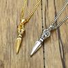 Vnox Colliers de Protection Bouddhiste Tibétain en Acier Inoxydable Punk pour Hommes, Pendentif Amulette Saint Patron Bijoux de Prière
