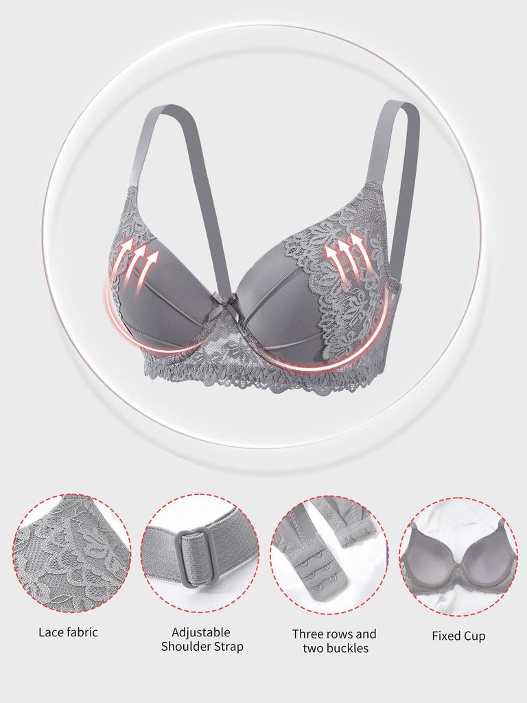 European and American Multicolor Embroidered Lace Bra - Sexy Women's Lingerie