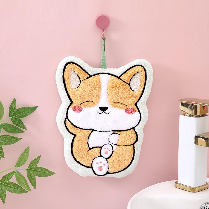 Große Gans Niedliches Korallenfleece Hängehandtuch für Küche & Badezimmer