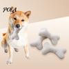 Plush Dog Chew Toy Squeaky Bone Toy, Soft Lamb Wool Chewing with Built-in Sound, Washable Interactive Fetch for Small Medium Dogs, Bite-Resistant