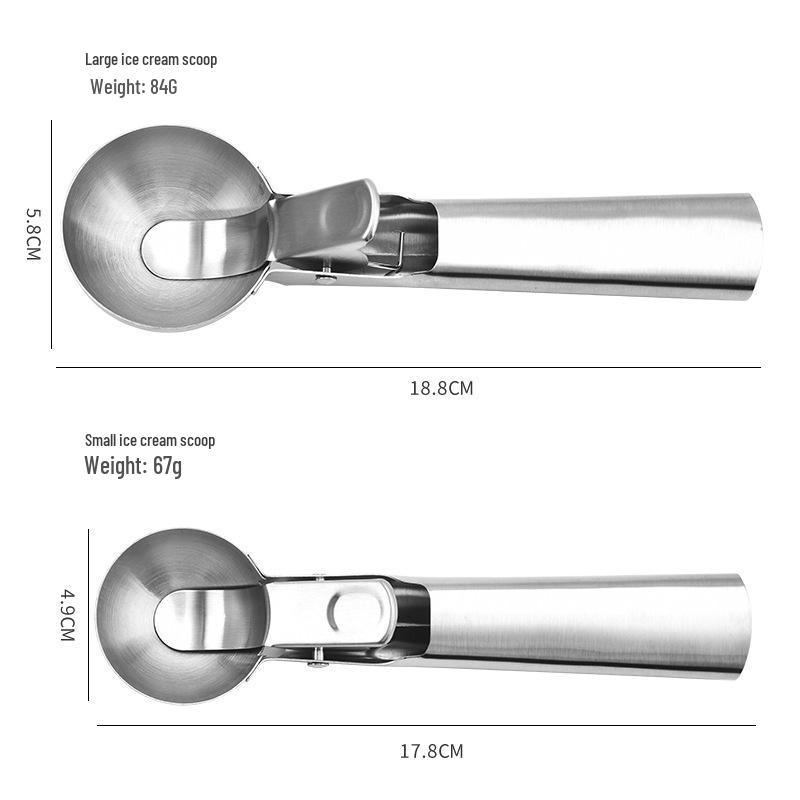 Stainless Steel Multifunctional Ice Cream and Fruit Baller Spoon