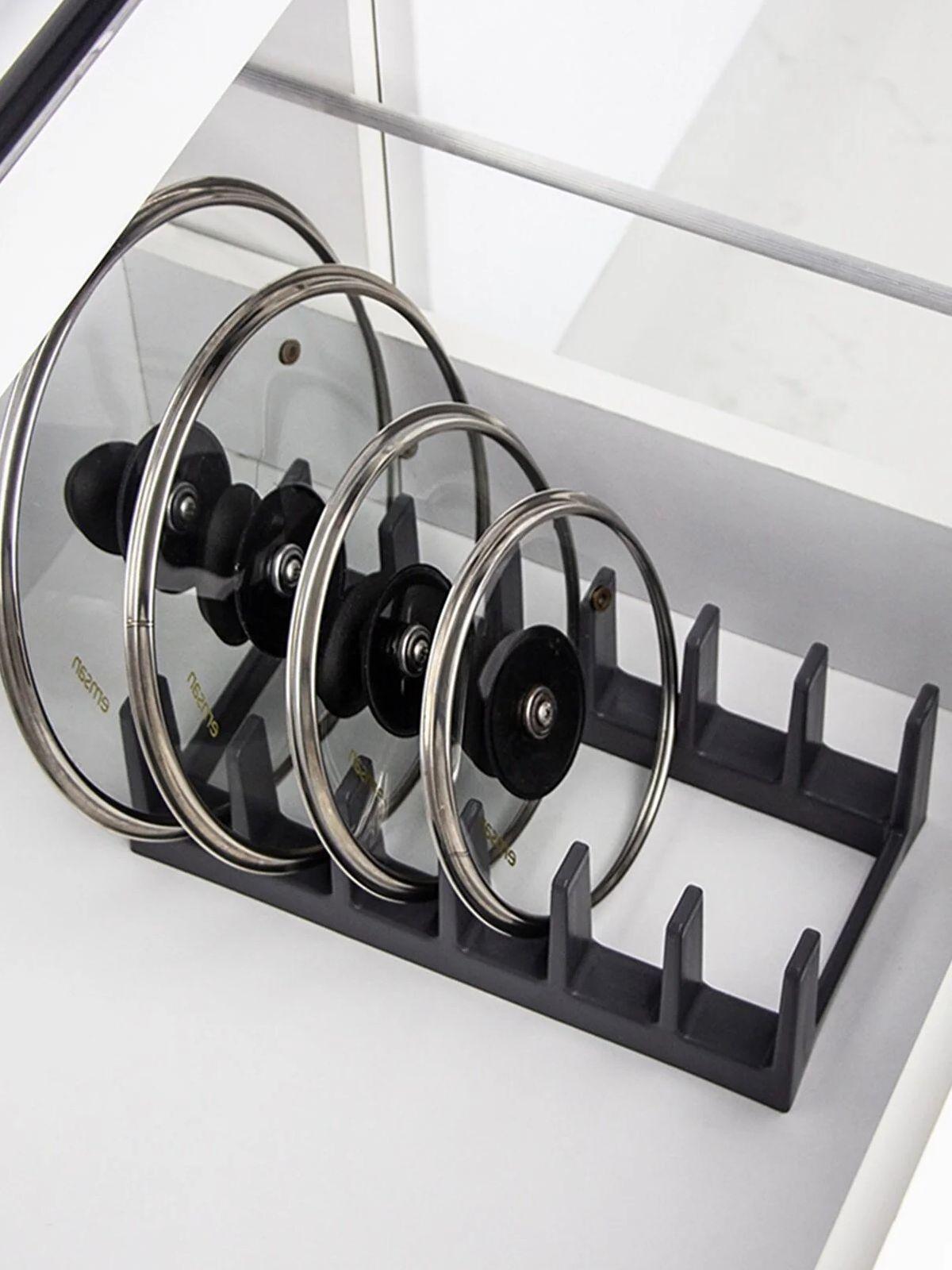 

Органайзер для крышки кастрюли - 6 секций для хранения ящиков для кухонной крышки