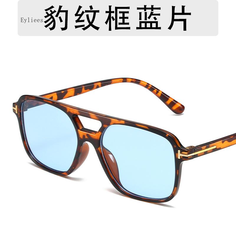 Vintage Classic  Designer Double Bridge Square Sunglasses Women For Men Male Luxury Sun Glasses Punk Big Frame Shades UV400